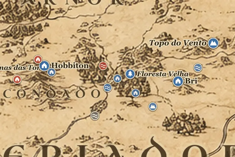 Cricava no mapa da Terra-média