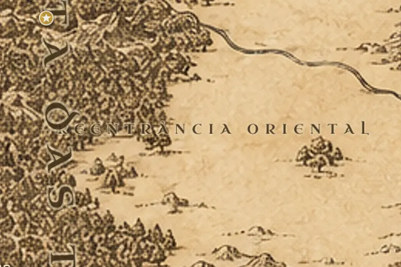Reentrância Oriental no mapa da Terra-média