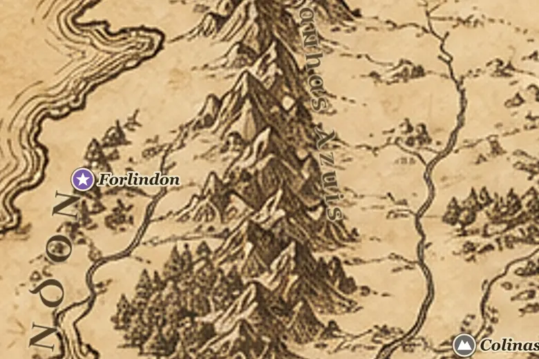 Montanhas Azuis no mapa da Terra-média