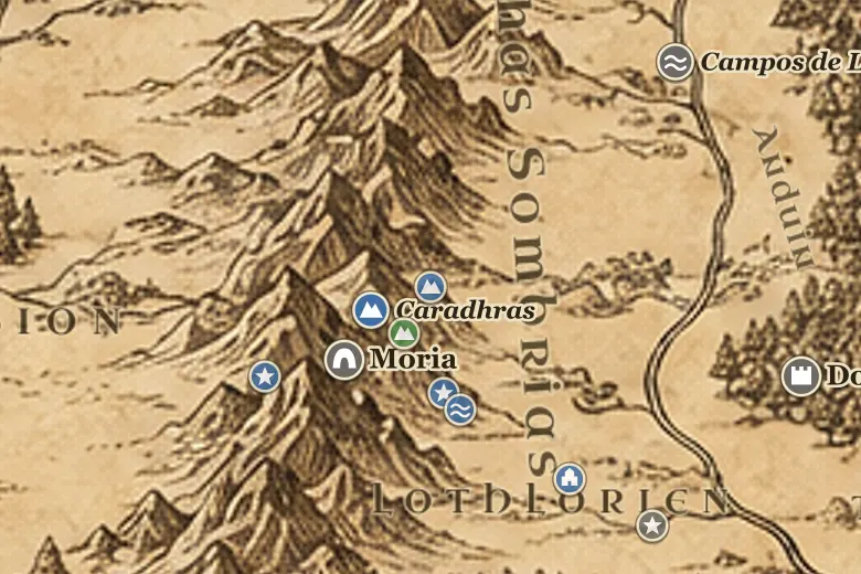 Fanuidhol no mapa da Terra-média