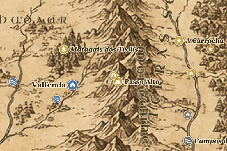 Cidade dos Gobelins no mapa da Terra-média