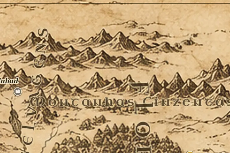 Montanhas Cinzentas no mapa da Terra-média