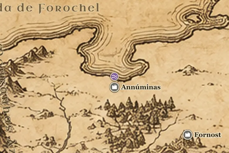 Lago Crepúsculo no mapa da Terra-média