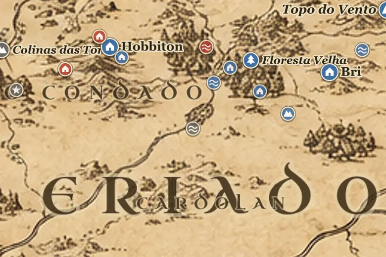 Vau Sarn no mapa da Terra-média