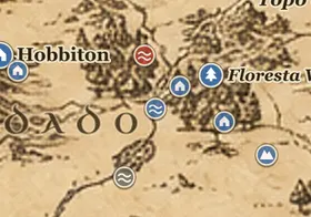 Balsa de Bucklebury no mapa da Terra-média