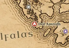 Dol Amroth no mapa da Terra-média