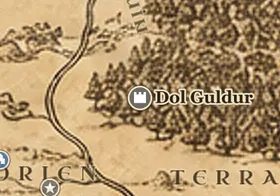 Dol Guldur no mapa da Terra-média