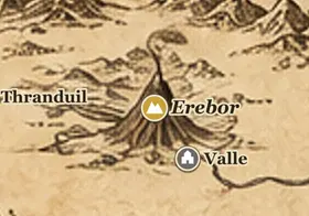 Erebor no mapa da Terra-média