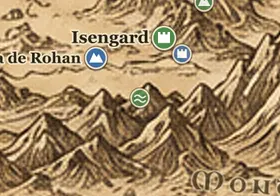 Vaus do Isen no mapa da Terra-média