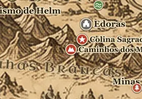 Caminhos dos Mortos no mapa da Terra-média