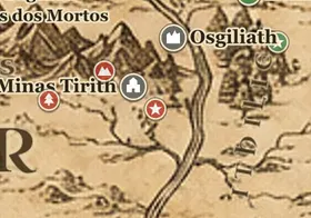 Campos de Pelennor no mapa da Terra-média