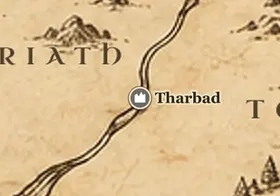 Tharbad no mapa da Terra-média