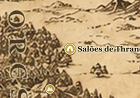 Salões de Thranduil no mapa da Terra-média