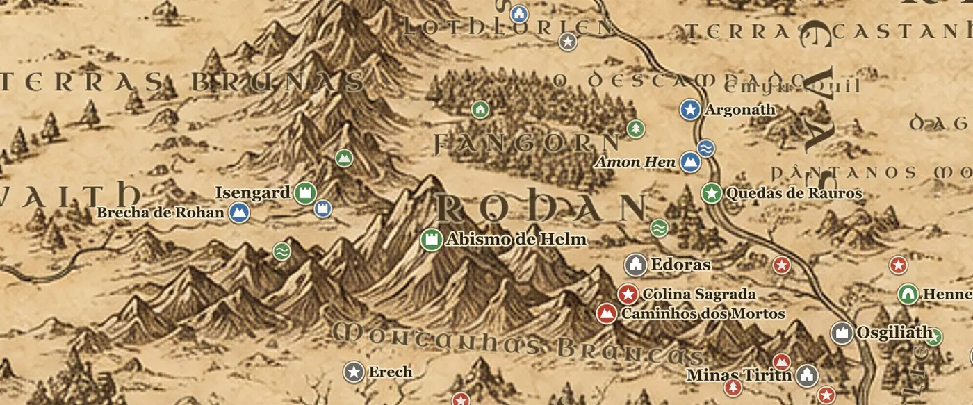 Rohan no mapa da Terra-média
