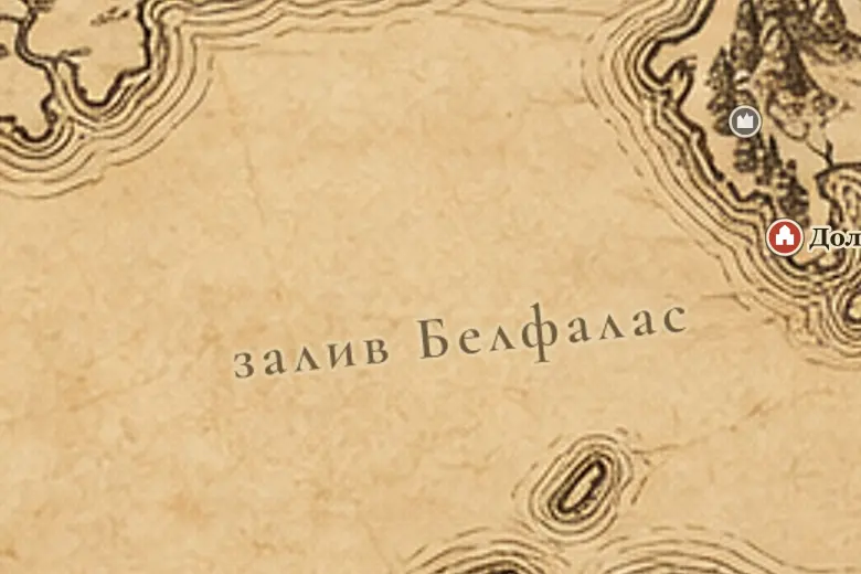Белфалас на карте Средиземья