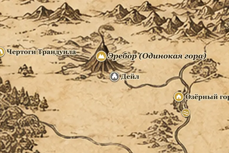 Дейл на карте Средиземья
