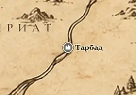 Тарбад на карте Средиземья