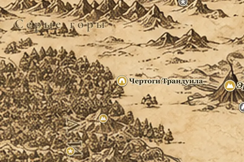 Чертоги Трандуила на карте Средиземья
